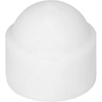 KP 12722 - plastová krytka skrutky alebo matice so závitom M6, pr. 9,8 mm, biela