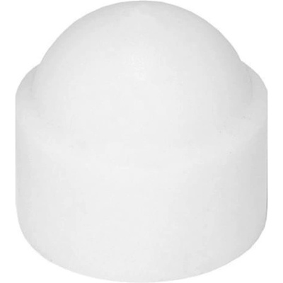 KP 12722 - plastová krytka skrutky alebo matice so závitom M6, pr. 9,8 mm, biela