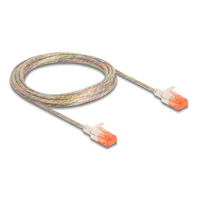 Delock Мрежов кабел RJ45 Cat. 6A UTP Slim 3m прозрачен, Delock 80355 (80355)