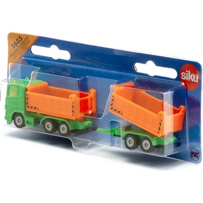Siku 1685 Blister Nákladní auto se sklápěcí korbou a vlekem – Sleviste.cz