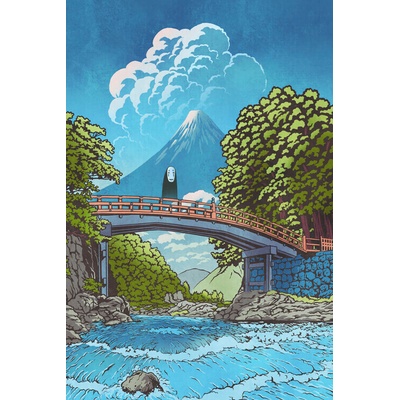Plagát, Obraz - River bridge spirit, 26.7 × 40 cm
