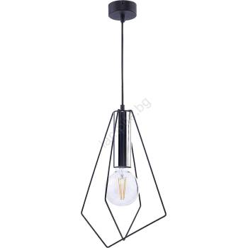 JUPITER 1661 - Пендел KAIR 1xE27/60W/230V черен/хром (10701661)