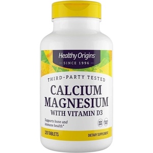 Healthy Origins Calcium + Magnesium with Vitamin D3 [120 Таблетки]