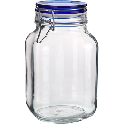 BORMIOLI dóza hermetická skl.s patentním uzávěrem FIDO Blue 2000 ml