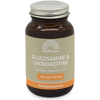 Mattisson Healthstyle Glucosamine Chondroitin with MSM, Vitamin C & D3 [60 Таблетки]