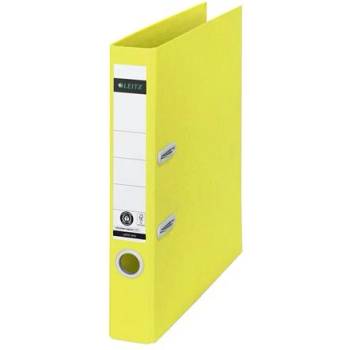 Leitz Папка за документи, 50 мм, А4, картон, рециклиран, LEITZ "180 Recycle", жълта 10190015 (10190015)