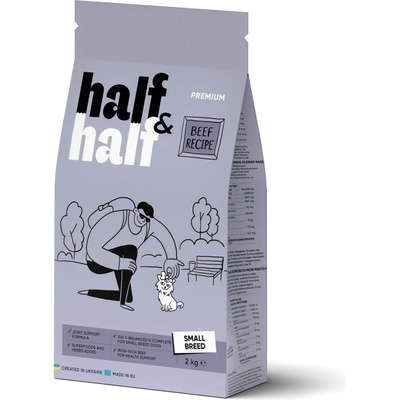 Half&Half Adult Small Breed hovädzie 2 kg