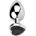 Sensual Метално дилдо Butt Plug "SILVER HEART BLACK" 7 см. Размер-S