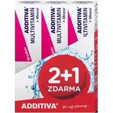 Additiva Multivitamin + Mineral 2+1 broskev 3x 20 šumivých tablet