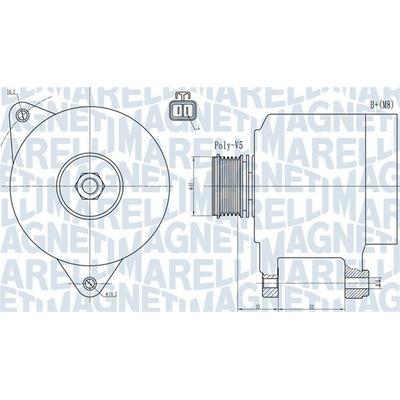 Alternátor MAGNETI MARELLI 063731906010
