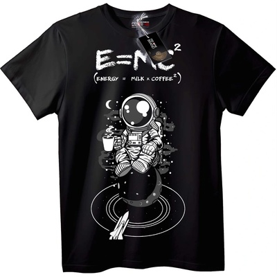 NOONEBRAND Тениска Астронавт Кафе E=MC2 - 6XL, White