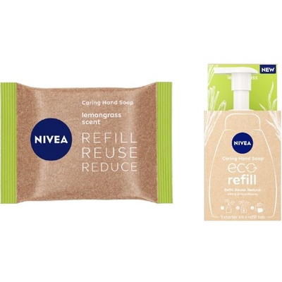 Nivea Eco Refill Бутилка за течен сапун 250мл + таблетка сапун 14гр (3138)