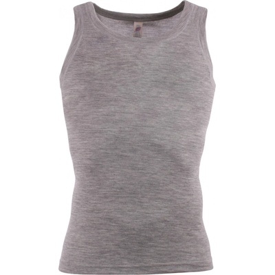 Engel Мъжко копринено термобельо Engel Tank Top Merino base layer - Hellgrau Melange - размер 54/56 (EU) (014-0743-0114)