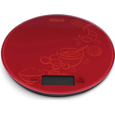 Muhler Везна Muhler KSC-2026R ел. кухненска, червен, 5 kg (26824)