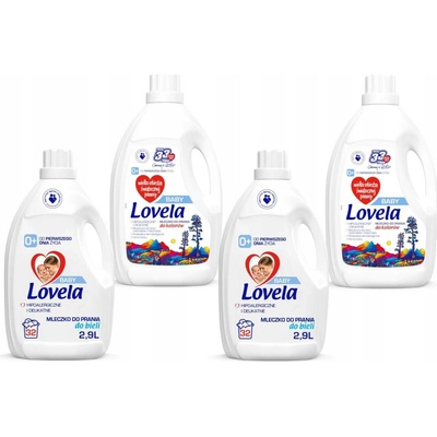 Lovela Baby prací mléko na bílé a barevné prádlo pro děti 4 x 2,9 l