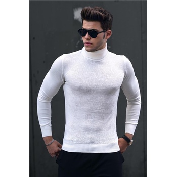 Madmext Мъжки пуловер 4657 - Бял 288943 (288943_Бяло)