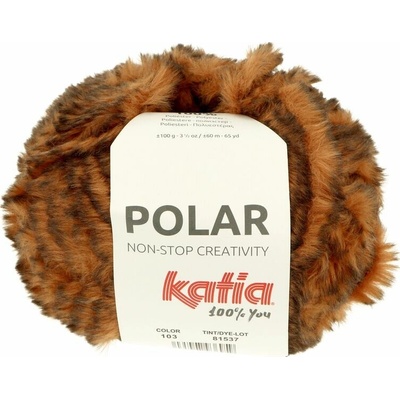 Katia Polar 103 hrdzavá s hnedými koncami
