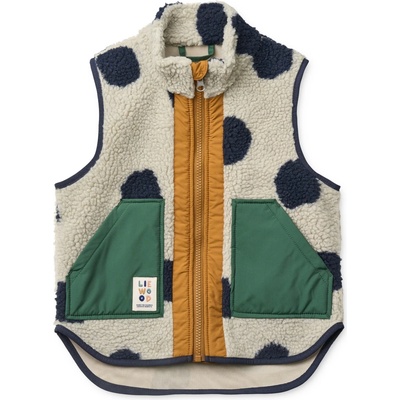 LIEWOOD Детски поларен елек LIEWOOD Kid's Noam Pile Vest Fleece vest - Spot Dots / Mist - размер 110 (EU) (703-7293-0216)
