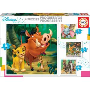 Educa - Puzzle 4in1 The Lion King of Disney - 1 - 39 piese