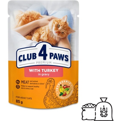 Club 4 Paws Premium s morčacím mäsom v omáčke 85 g