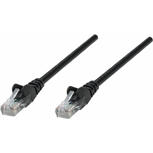 Manhattan Пач кабел Intellinet 739917, UTP, CAT 6, 0.25m, черен (739917)