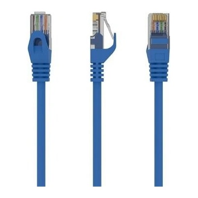 Gembird PP6U-0.25M/B patch, Cat6 UTP, 0.25m, modrý