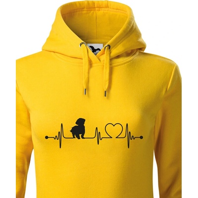 Bezvatriko dámská mikina Maltézák tep žlutá 1065 – Zboží Dáma