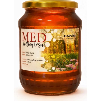 Havlík včelařství Med květový lesní 980g