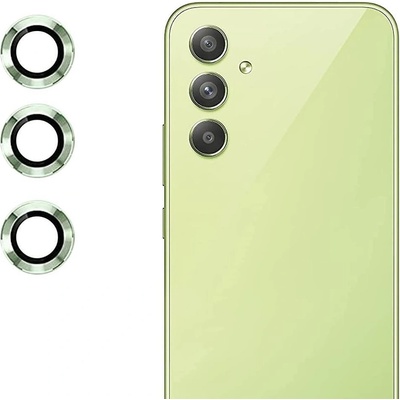 bGreen Стъклен протектор с метални рингове за задна камера bGreen за Samsung A546B Galaxy A54 5G, Зелен (19782)