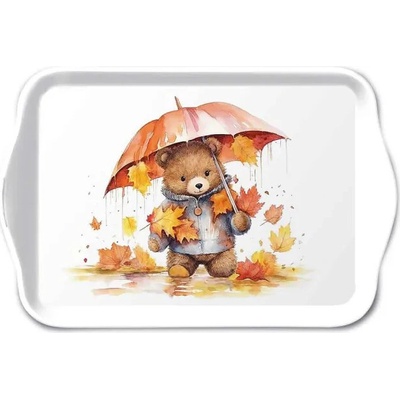 Ambiente Europe BV Podnos 13x21cm Medvedík s dáždnikom