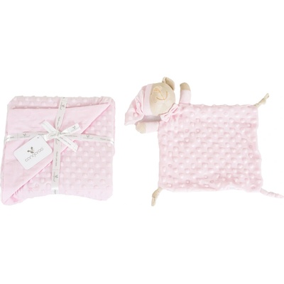 Cangaroo Одеяло 75/100 см с играчка Bennie розов
