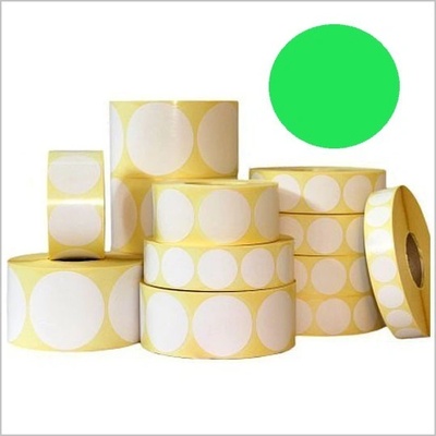 CDRmarket Самозалепващи етикети кръгъл 35 mm, 1000 компютри светло зелено хартия за TTR, роля (Tfi35/1000/SELED)