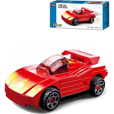 Sluban B0801E Natahovací auto Červený sporťák