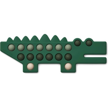 Liewood Cal silikonová hračka Pop Croco Faune green multi
