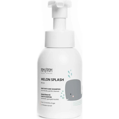 POMPOM Melon Splash detská umývacia pena a šampón 300 ml