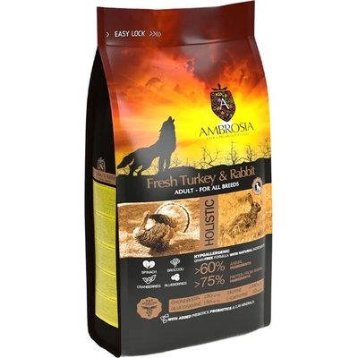 AMBROSIA Adult All Breeds Fresh Turkey & Rabbit 12 кг