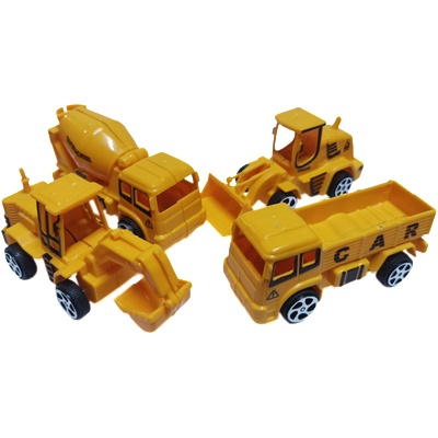 Строителен камион, бетоновоз, фадрома и багер