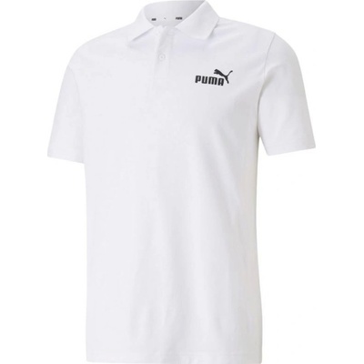 Puma pánska biela polokošela s golierom a malým logom 586674 02