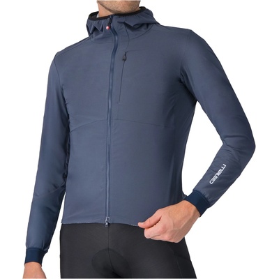 Castelli Мъжко ветрозащитно яке за колоездене Castelli Fly Unlimited Jacket Cycling jacket - Dark Steel Blue - размер XXL (051-1309-0116)