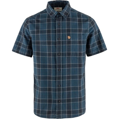 Fjällräven Övik Travel košel'a krátký rukáv indigo blue/dark navy