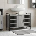 vidaXL Шкаф за баня Сив Сонома 95 x 34 x 61 см Инженерна дървесина (8014079)