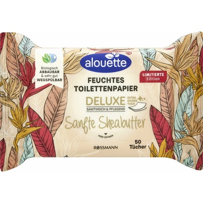 alouette Vlhčený bambucké máslo Deluxe 50 ks