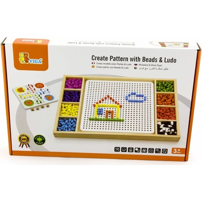 Viga Toys Игрален комплект Viga - Мозайка, не се сърди човече (59990)
