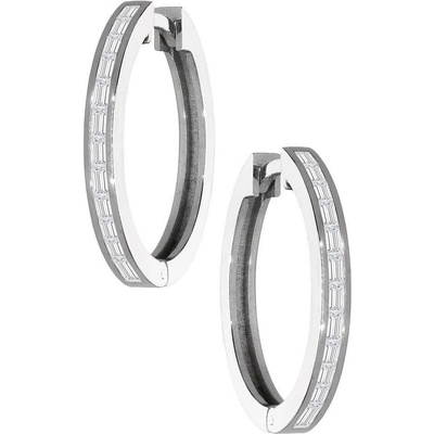 Zlaton Náušnice bílé zlato kruhy 2cm 4.3g s diamantem 0.470ct 000600812232