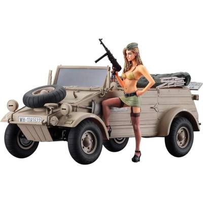 Pkw.K1 Kubel Wagen Type 82 + Firgurka blondýnky 1:24 - stavebnice Hasegawa