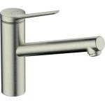 Hansgrohe Кухненски смесител Hansgrohe Zesis M33 150, едноръкохватков, с 1 струя, матиран хром (74802800)