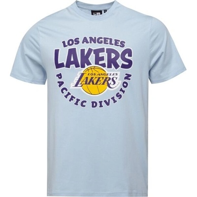 New Era LA LAKERS NBA BUBBLE WORDMARK pánské triko světle modrá