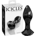 Icicles No. 78 - анален плъг конусовиден - стъкло - черен - lovesexshop