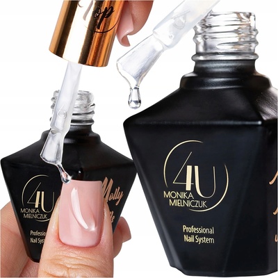 Hybridní Top MOLLYNAILS 10g No Wipe Bez výpotku Extra Pružný