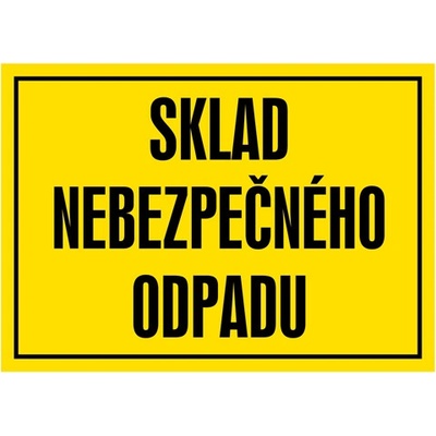 Značka Sklad nebezpečného odpadu, samolepicí fólie, 210 × 297 mm BZ FET20